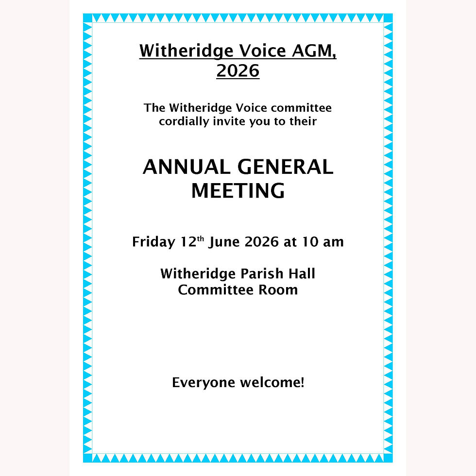 Witheridge Voice A.G.M.