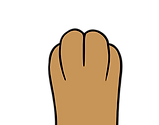 cartoon graphic of a tan coloured paw