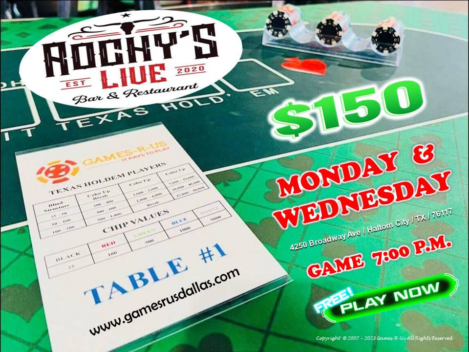 ($150 Cash) Rocky's Live Bar & Restaurant (Haltom City)