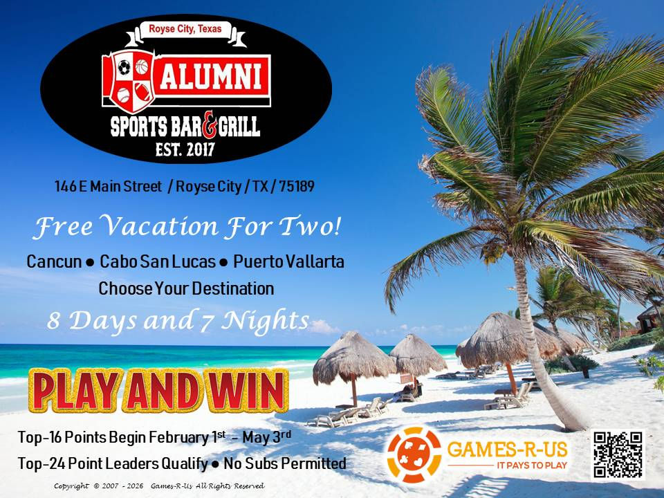 ($200 Cash) Alumni Sports Bar & Grill (Royse City)