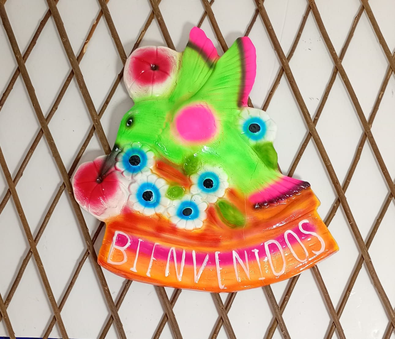 Bienvenido colibrí verde neon