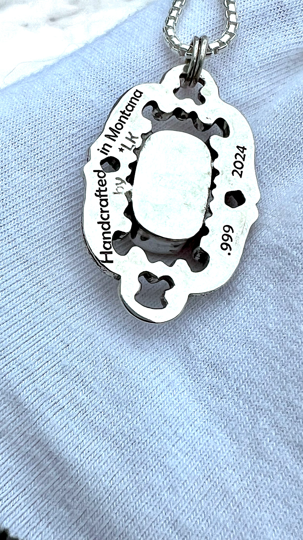 Thumbnail: Unique Handmade Silver Retro Design with a Large Gorgeous Welo Loaf Opal