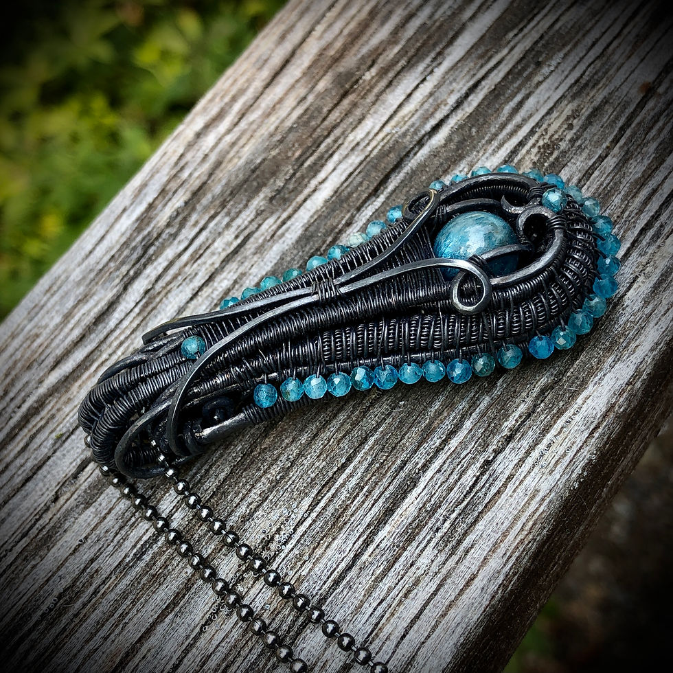 Thumbnail: Pure Copper Oxidized Apatite Pendant