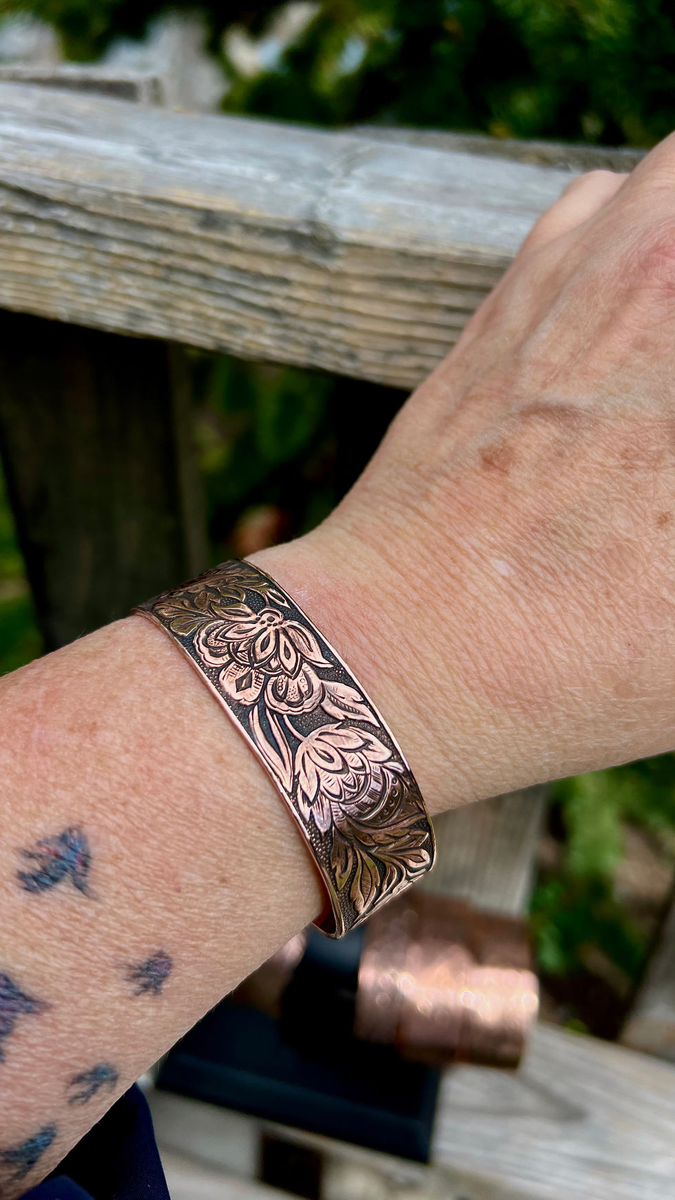 Thumbnail: Pure Copper Bracelet approximately 1 inch wide. 