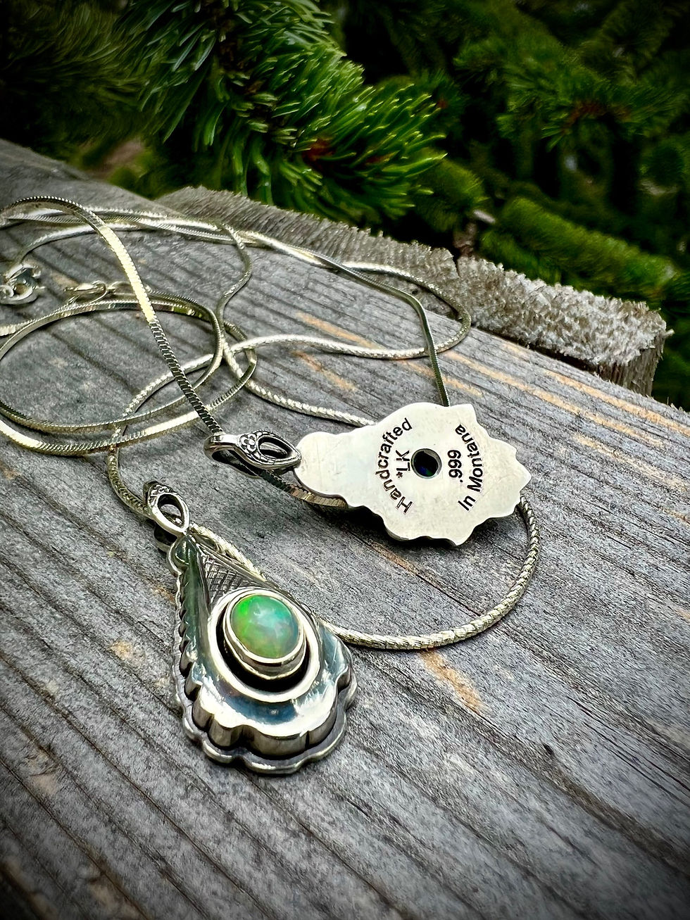 Thumbnail: Solid 999Silver Welo Opal or Australian Blue Opal Handmade