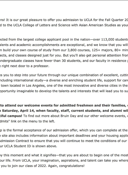 Acceptance Letters 2017 2018 Solomon Admissions
