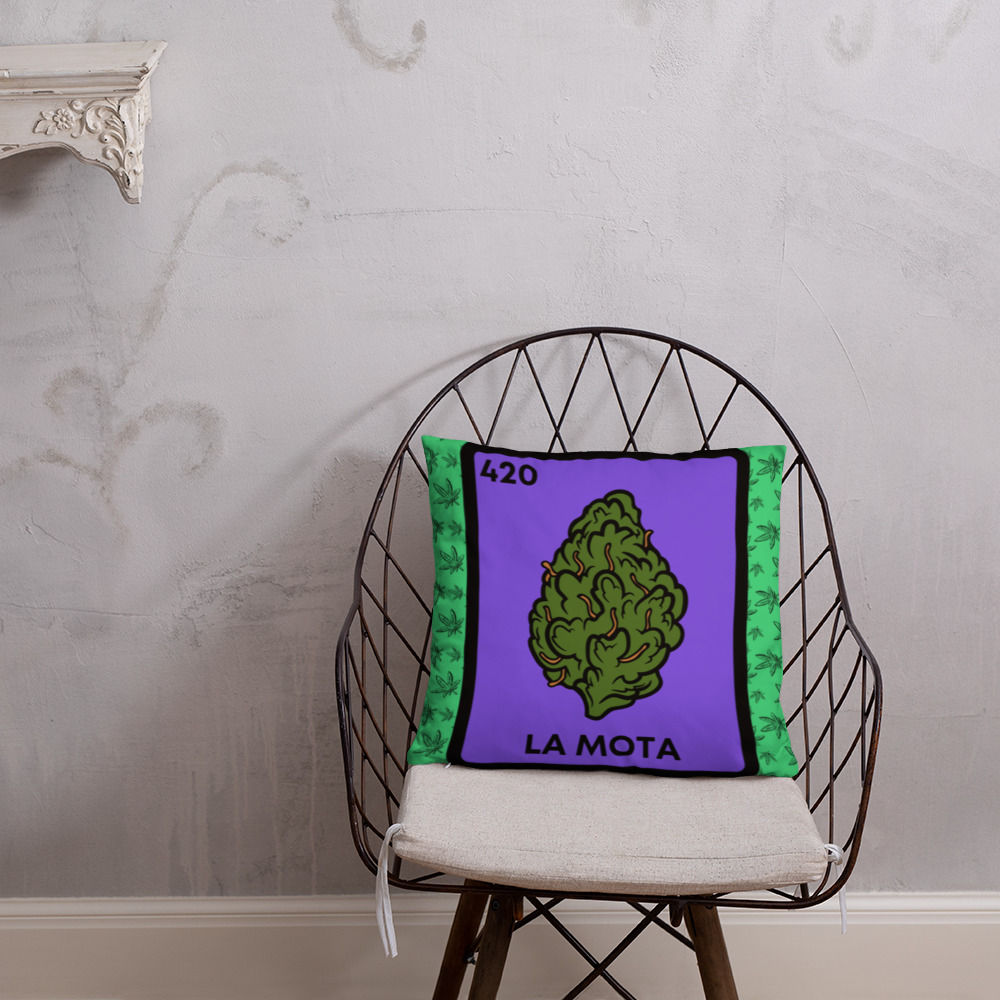 La Mota Chalupa Loteria Throw Pillow