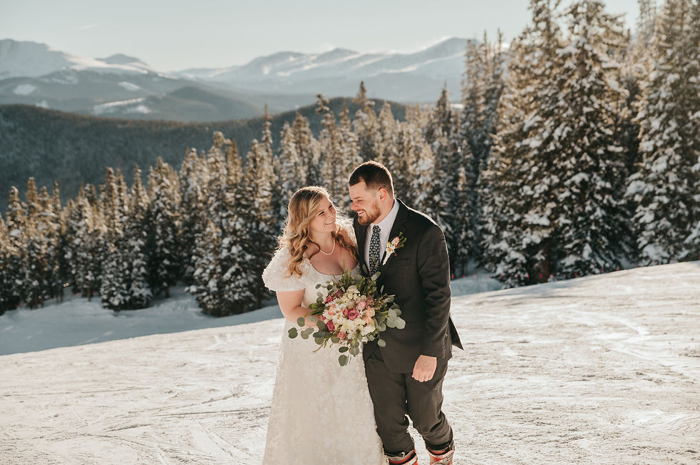 Colorado ski elopement wedding