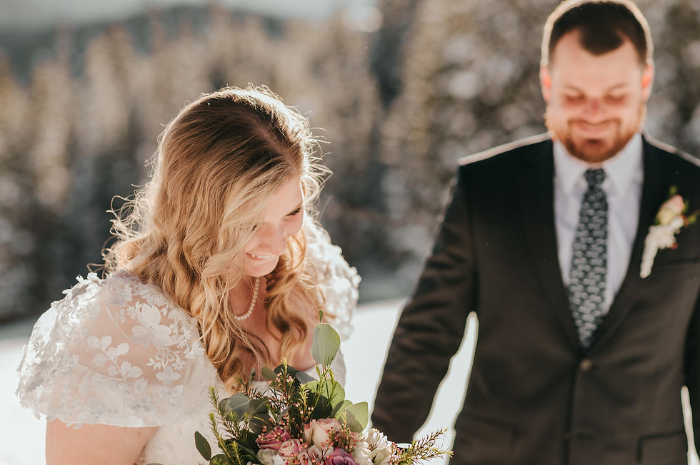 Colorado ski elopement wedding