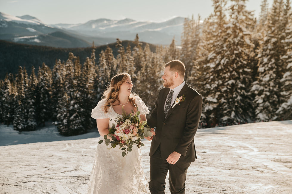 Colorado ski elopement wedding