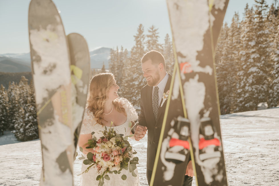 Colorado ski elopement wedding