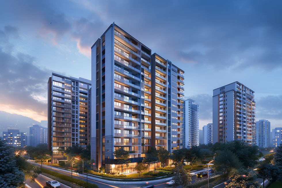 modern-residential-skyscraper-buildings-illuminated-dusk-with-city-skyline-urban-real-esta