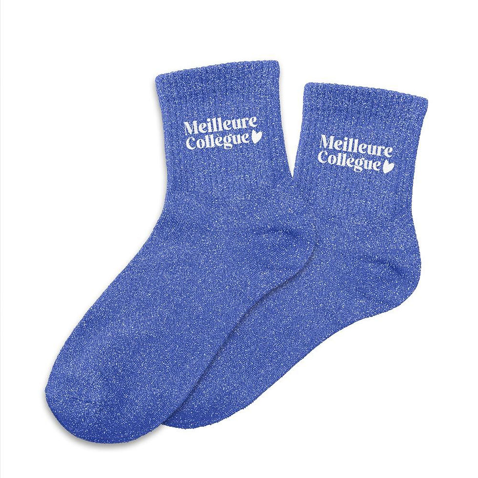 Thumbnail: Chaussettes à paillettes meilleur collègue