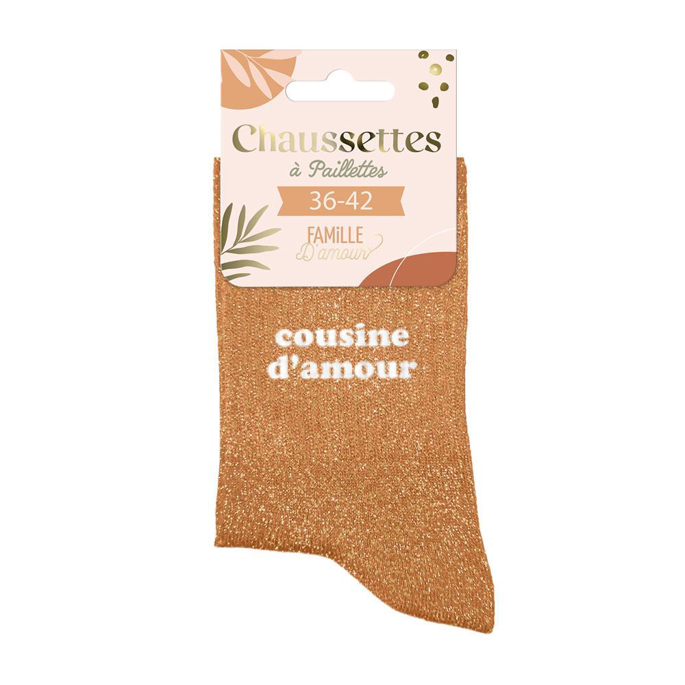 Chaussettes à paillettes cousine d’amour
