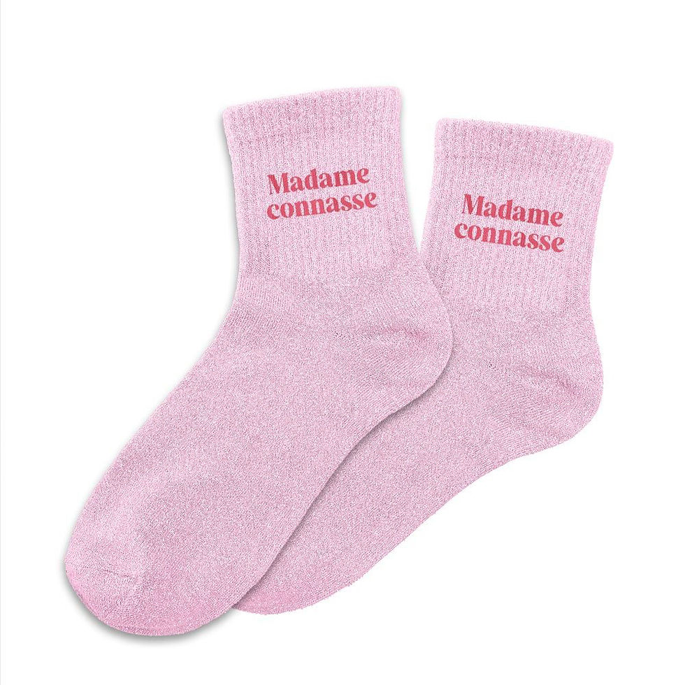 Thumbnail: Chaussettes à paillettes Madame connasse