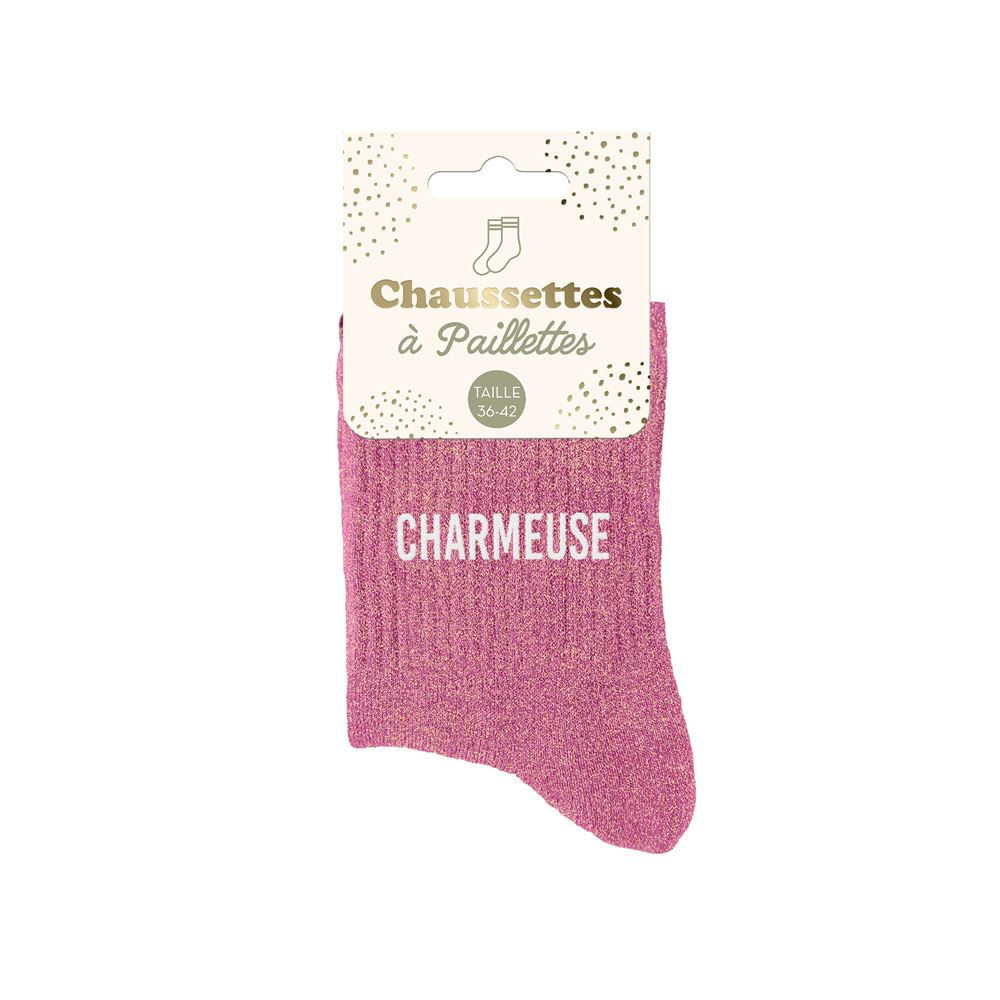 Chaussettes A Paillettes, charmeuse