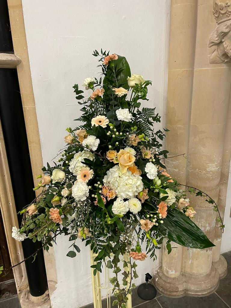 Thumbnail: Peach Pedestal Arrangement