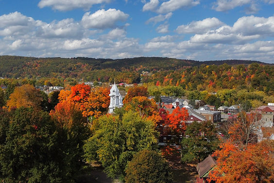 Sky view of downtown Franklin PA