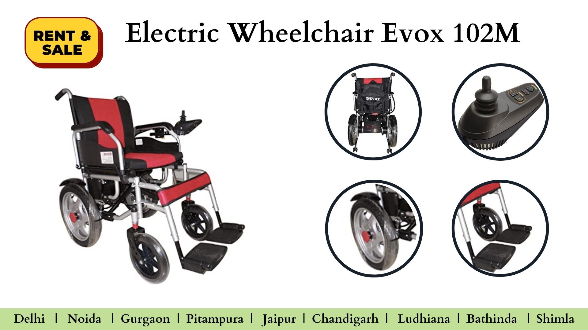 Buy or Rent Evox Electric Wheelchair WC 102 Healthy Jeena Sikho