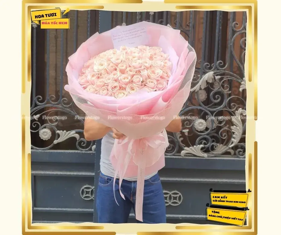 Pink Cream Rose Bouquet