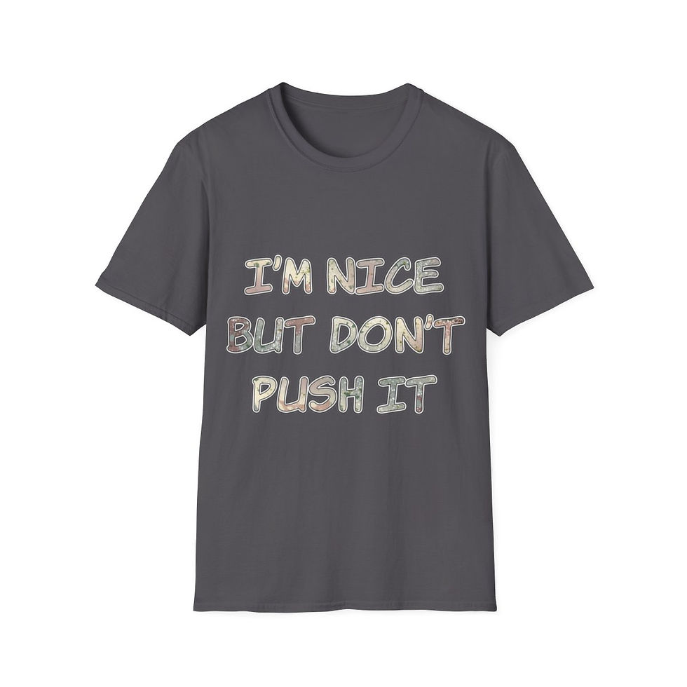 Thumbnail: I'm Nice But Don't Push It Tee 025NDPNB