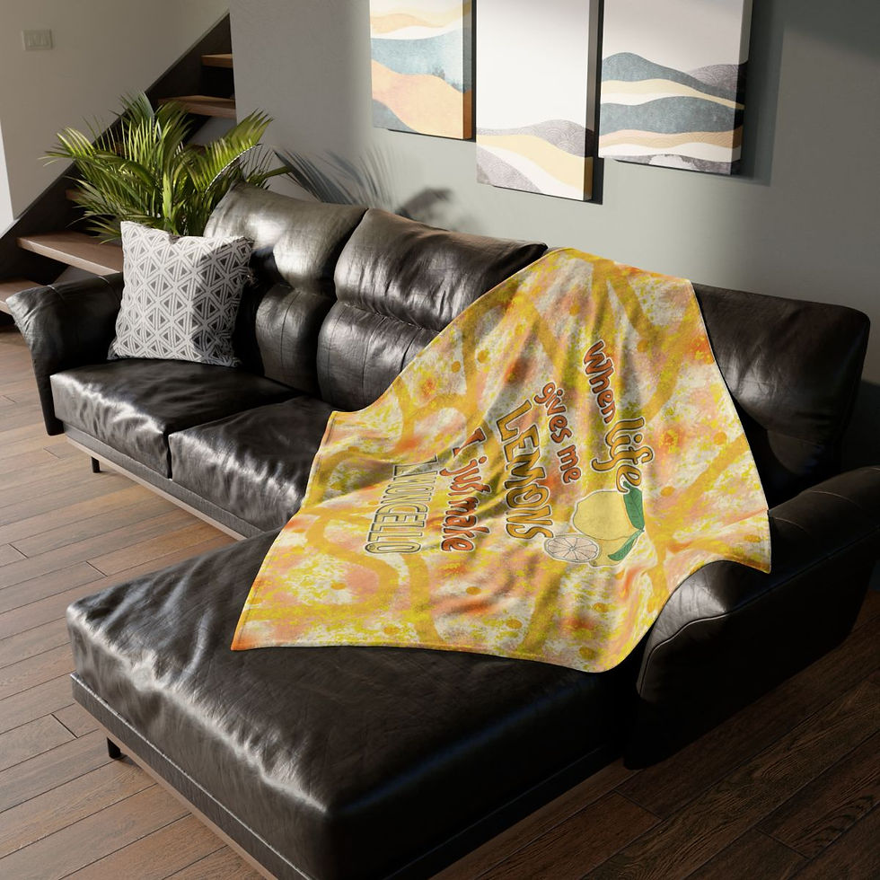 Thumbnail: When Life Gives Me Lemons Print Blanket 002LIMPR