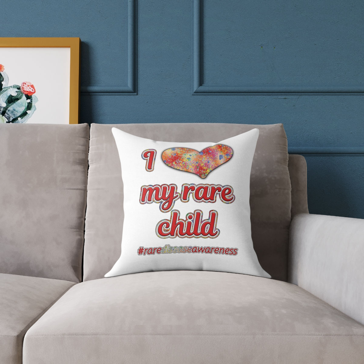 I Heart My Rare Child Pillow 023IHRNB