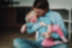 Father comforting a crying child