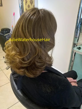 Curled balayage hair
