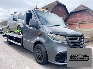 J&D Recovery vehicle collecting van