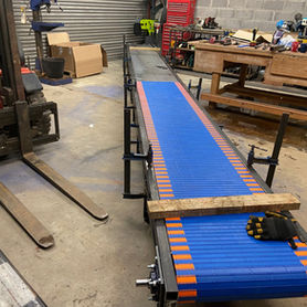 Conveyor belt in workshop