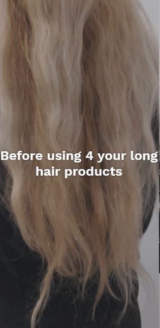 Photo of hair before using products