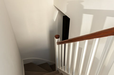 Stairwell following structural repairs