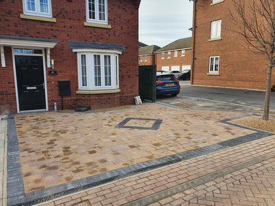 block paved driveway