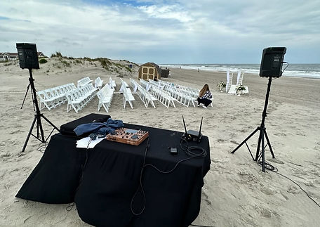 Ceremony on the New Jersey beach
