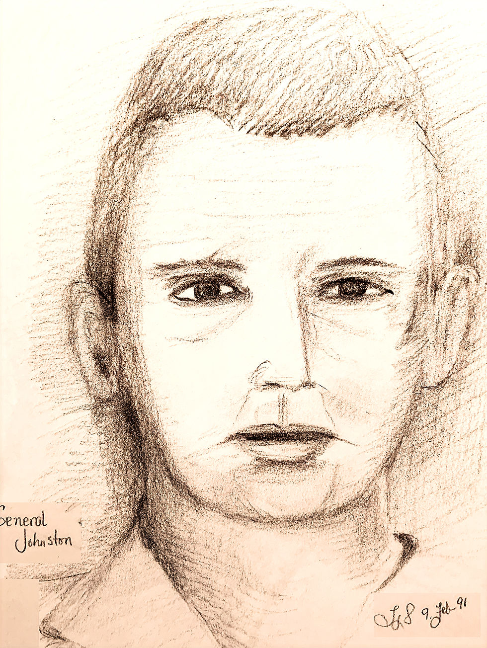 "General Johnston" © by Terri L. Stricker - Original Pencil Sketch on Paper