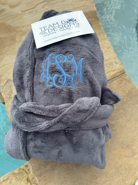 Thumbnail: Monogrammed Plush Microfleece Shawl Collar Robe/Unisex Robe/ Large Plush Robe/ C