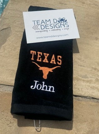 Thumbnail: Custom College Personalized Golf Towels with Name Added/ Personalized Golf To