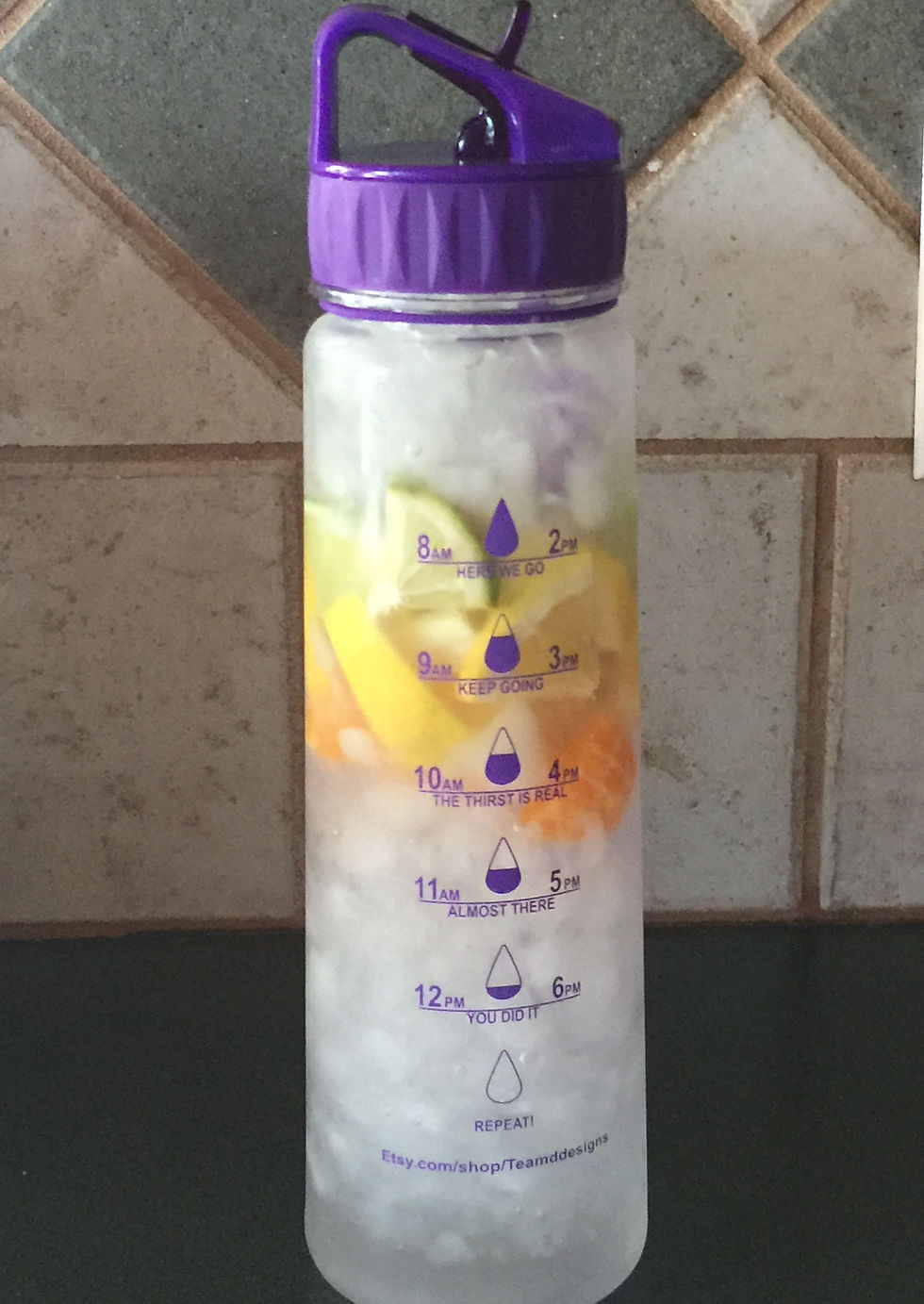 Thumbnail: SALE Water Bottle Pre Measured to track your intake and help you hydrate all day
