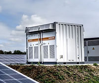 Commercial battery storage unit in car park