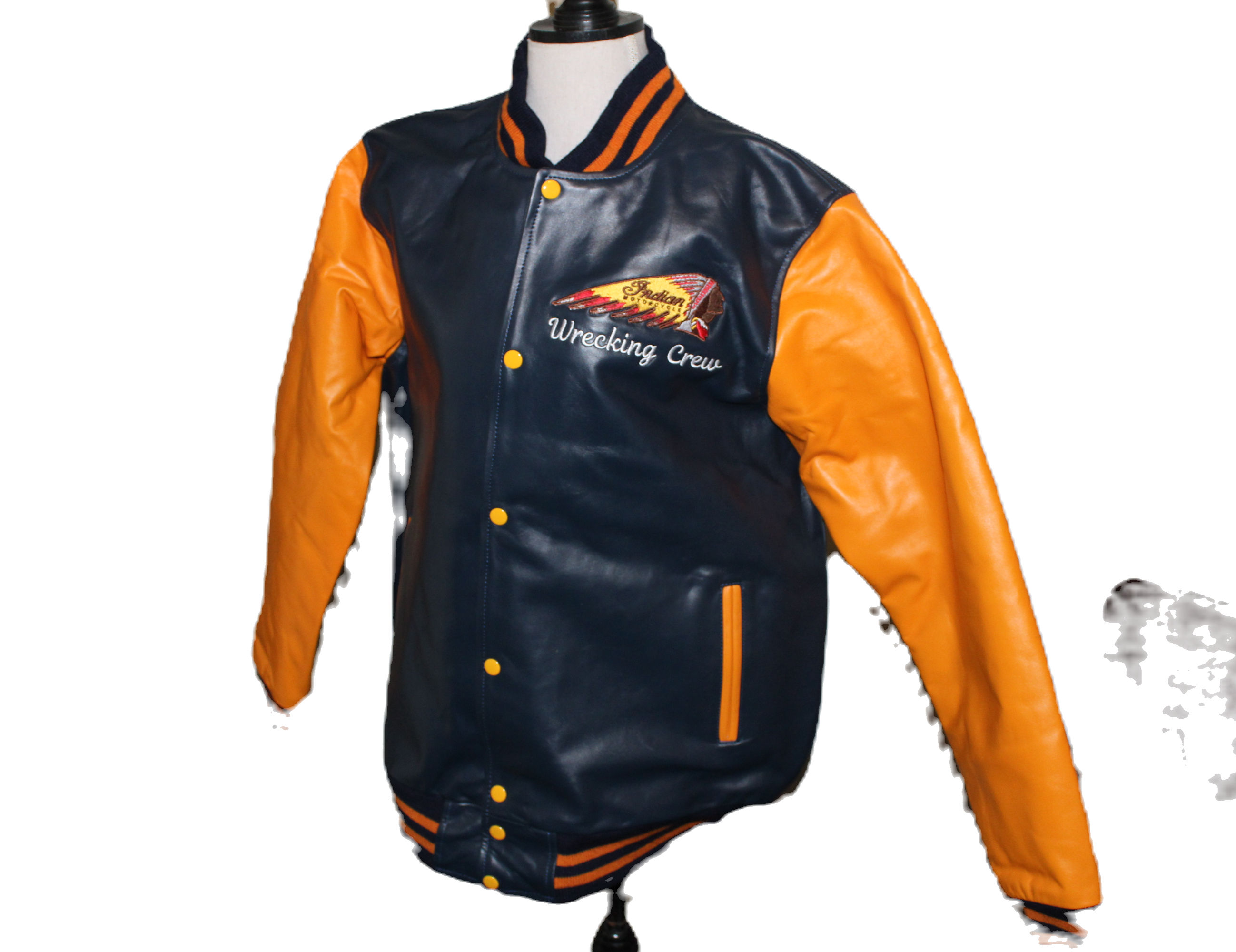 Indian Leather Heavy Duty Jacket "Wrecking Crew"New Reproduction 1950s