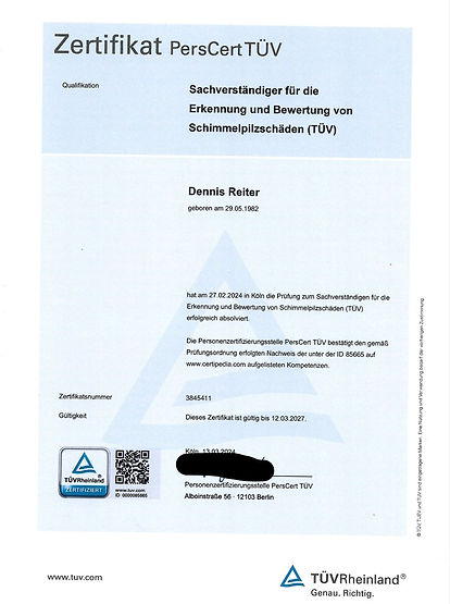 Sachverständiger schimmel