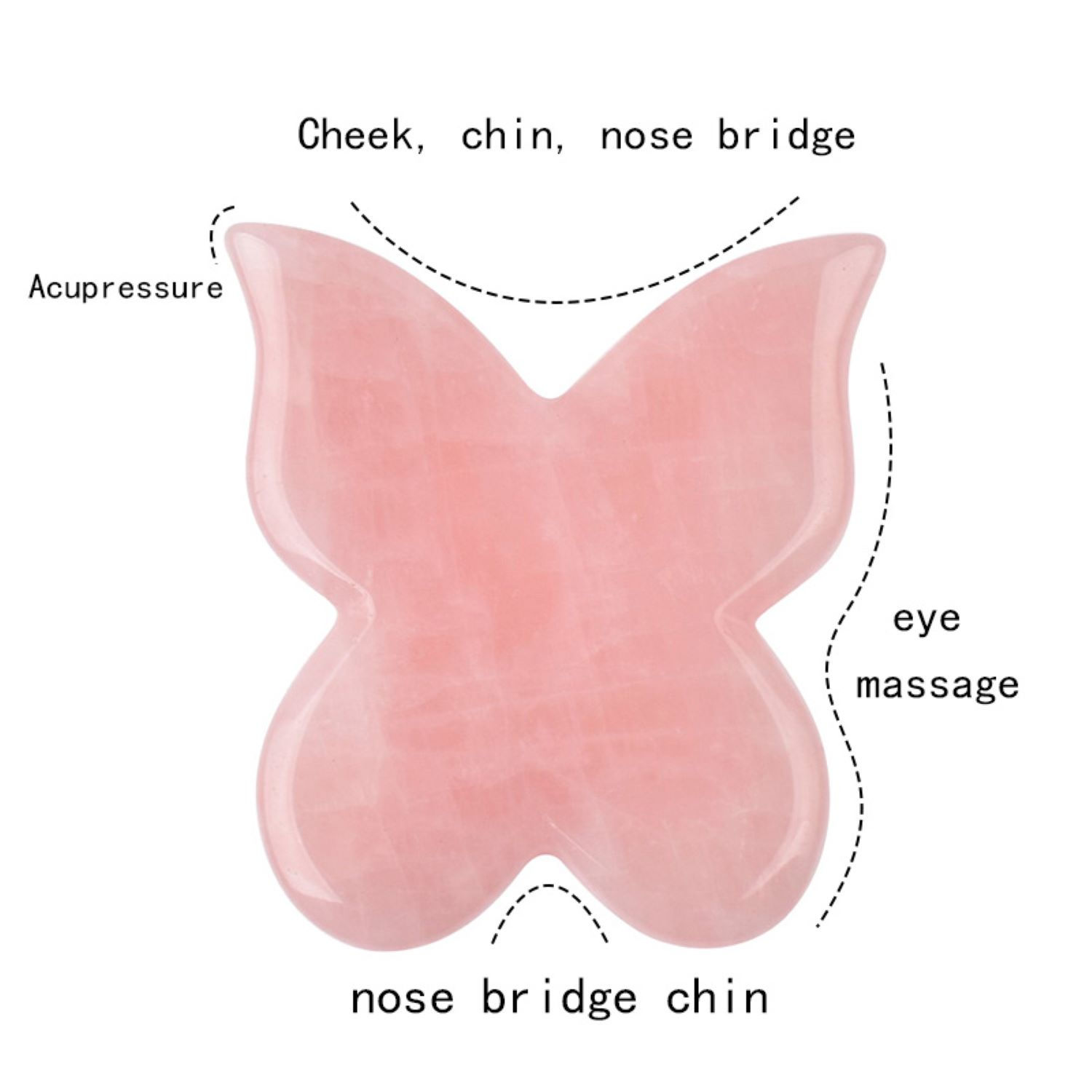 Rose Quartz Facial Toning Gua Sha