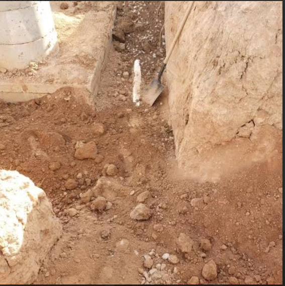 Septic system being installed