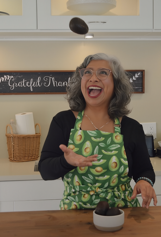 Chef Bridgette Tossing Avocado