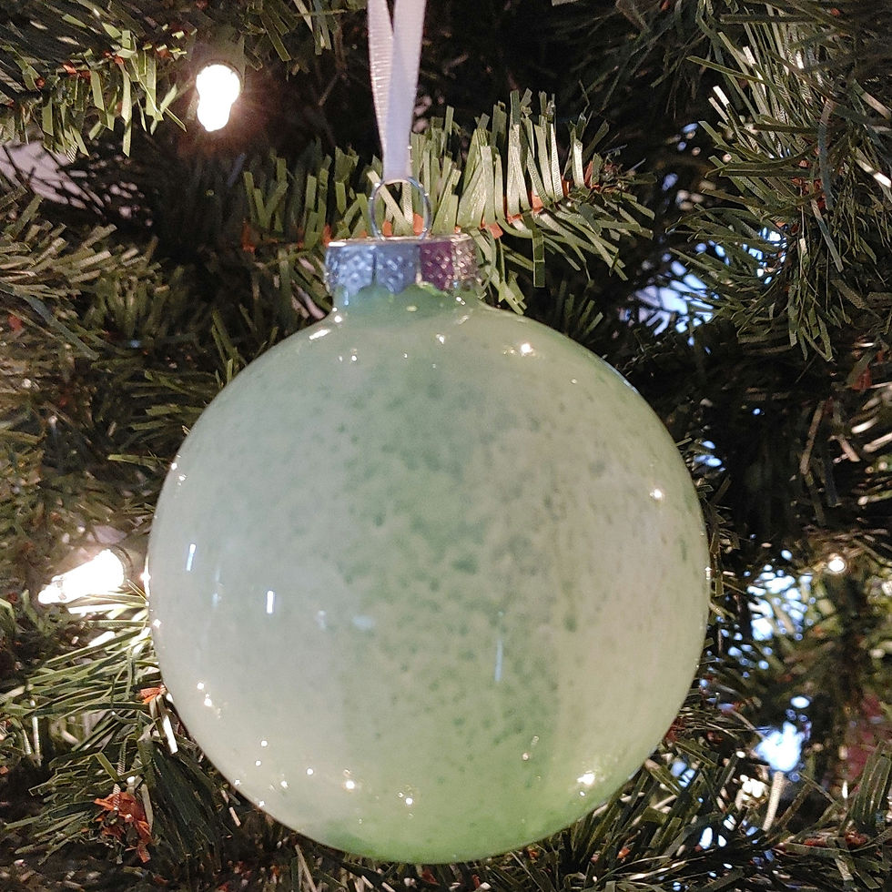 Thumbnail: Large Painted Glass Christmas Bulb
