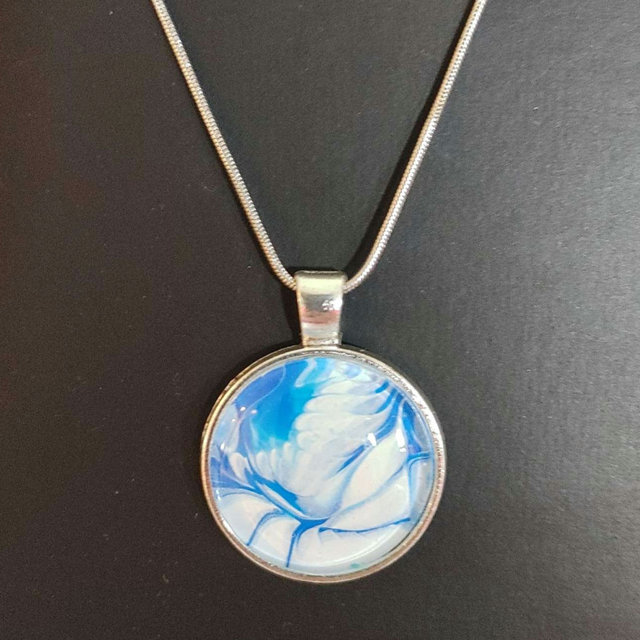 Silver Chain Necklace with Pendant