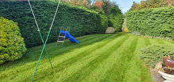Grass cutting and lawn mowing with striped finish Herefordshire