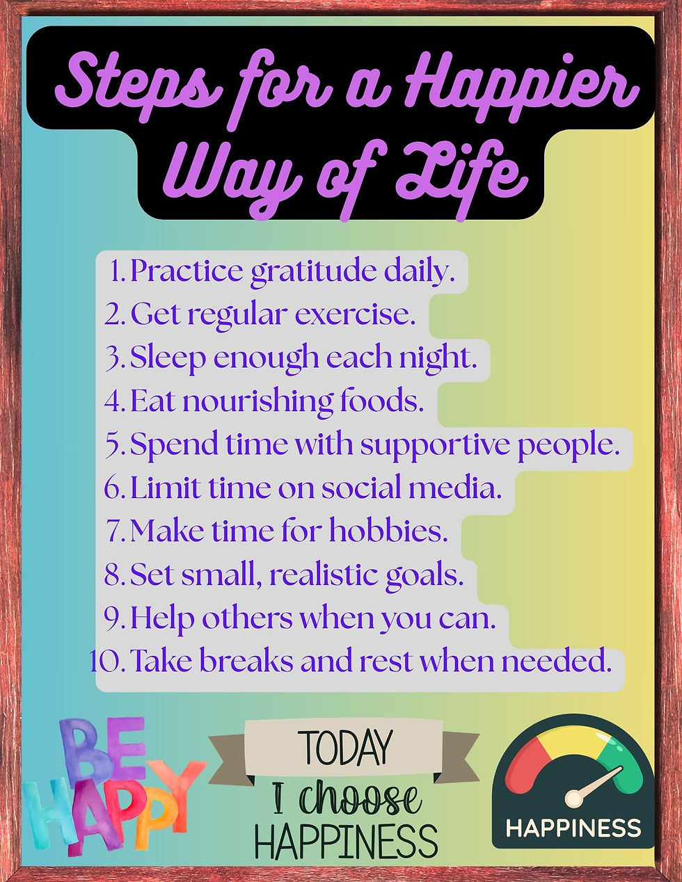 Thumbnail: Poster on Living a Happy Life