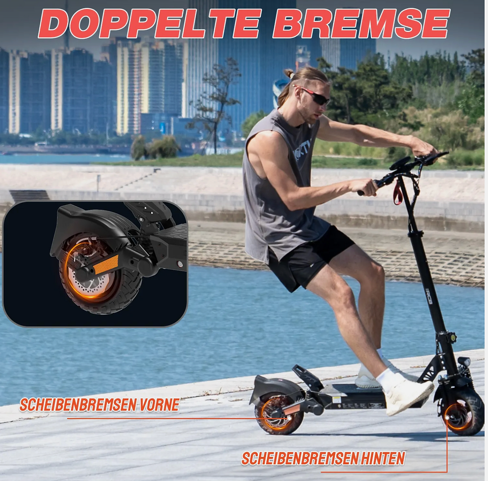 Miniaturbild: D5 ABE E-Scooter 500W | 48V✅ 20.8Ah/27Ah ✅| 100KM Reichweite✅ | 10'' Reifen ✅